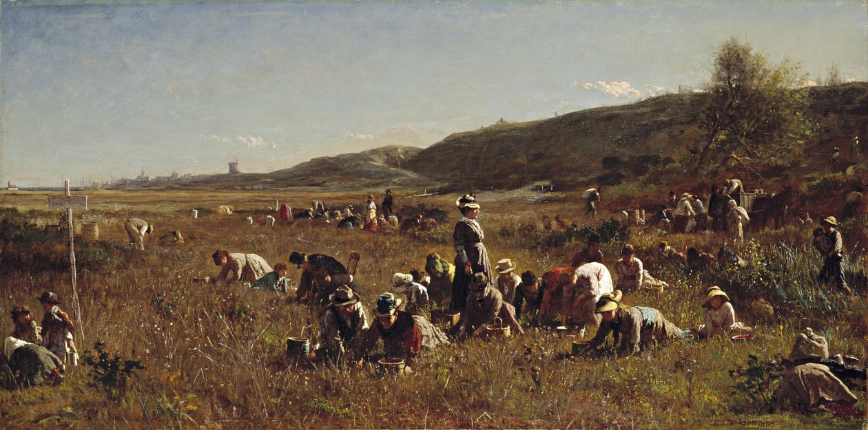 La cosecha de arándanos. Isla de Nantucket, 1880 de Eastman Johnson