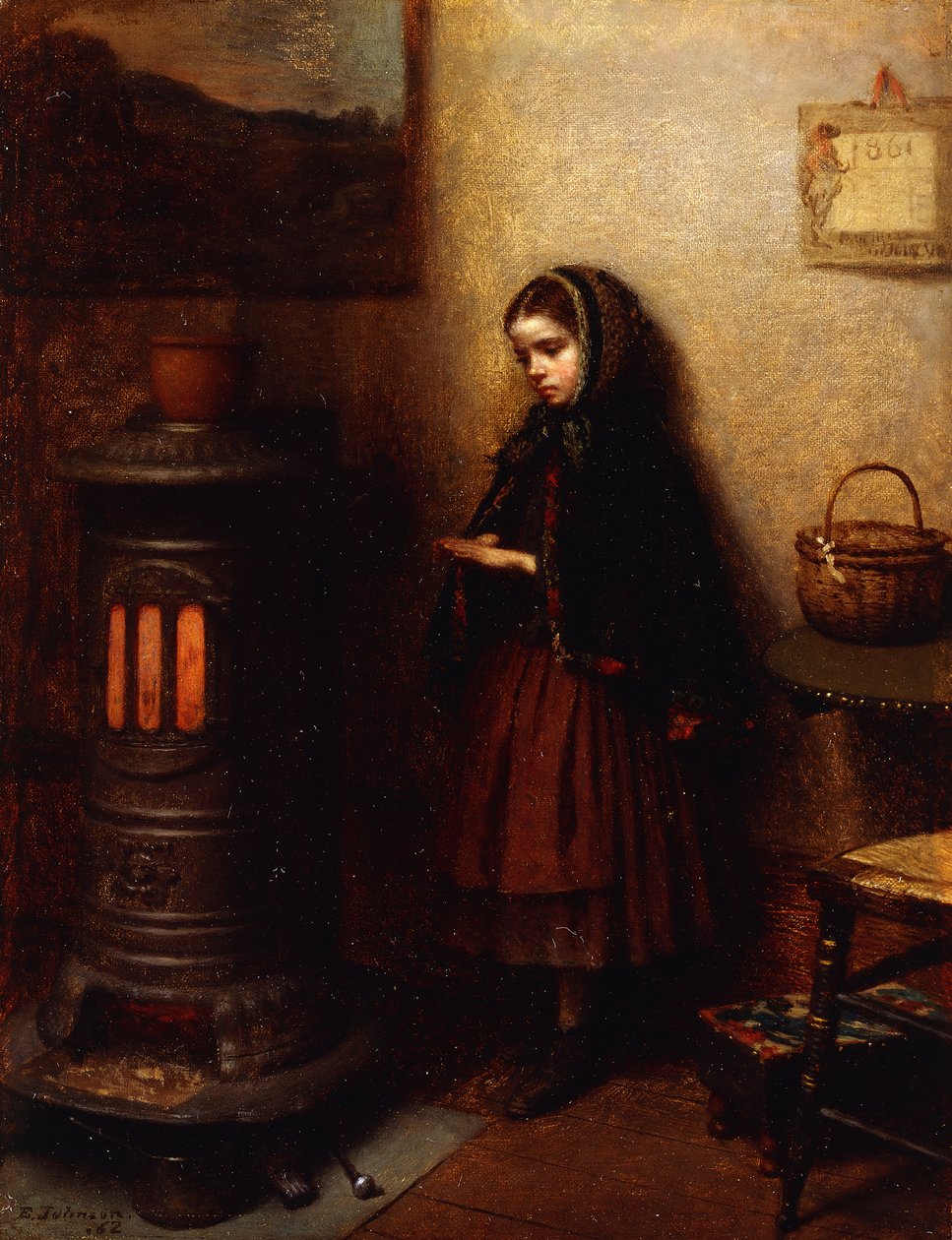 Calentando Sus Manos de Eastman Johnson
