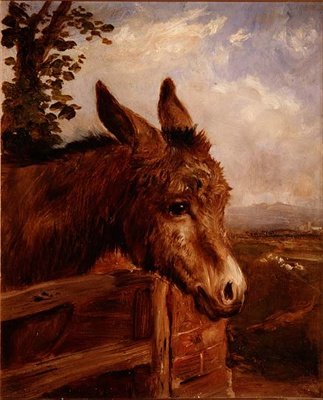 Un burro en una puerta de Ebenezer Newman Downard