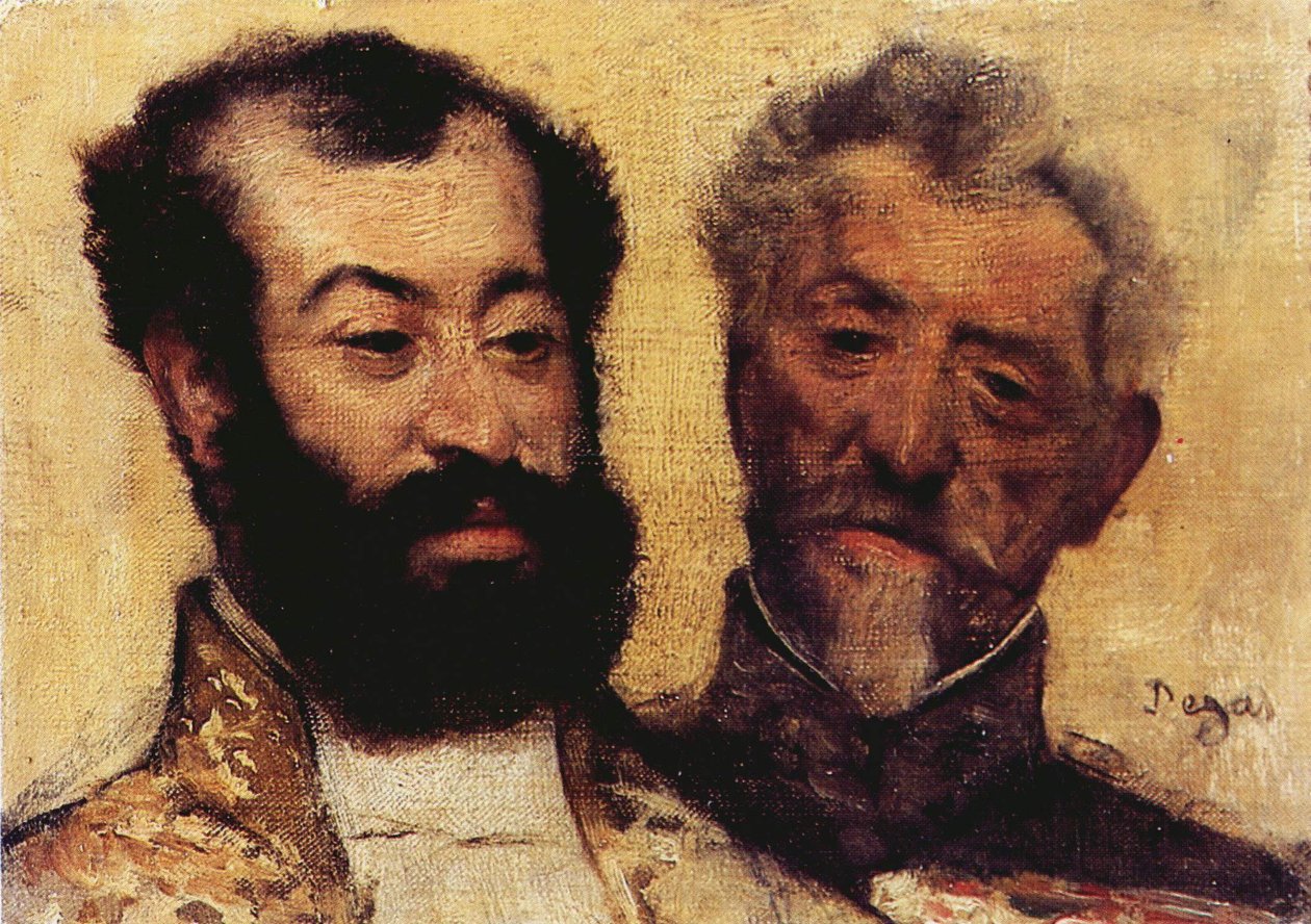 El general Mellinet y el gran rabino Astruc de Edgar Degas