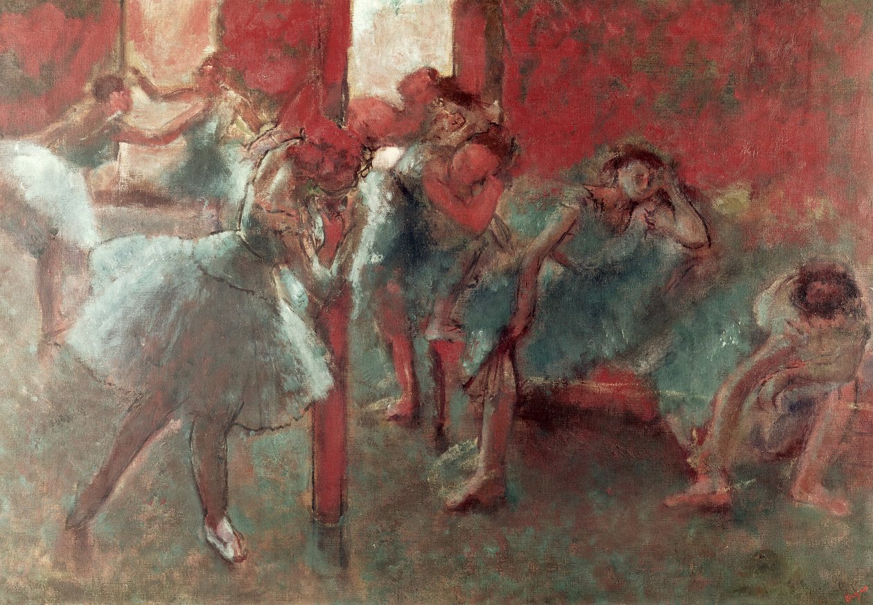 Bailarines en ensayo, 1895-98 de Edgar Degas