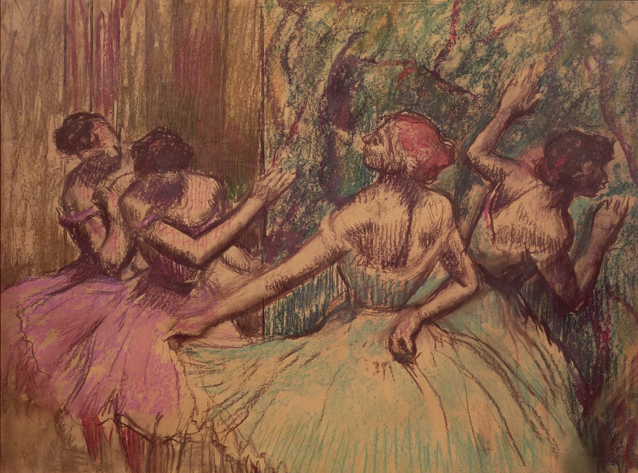 Bailarines en las Alas, c.1897-1901 de Edgar Degas