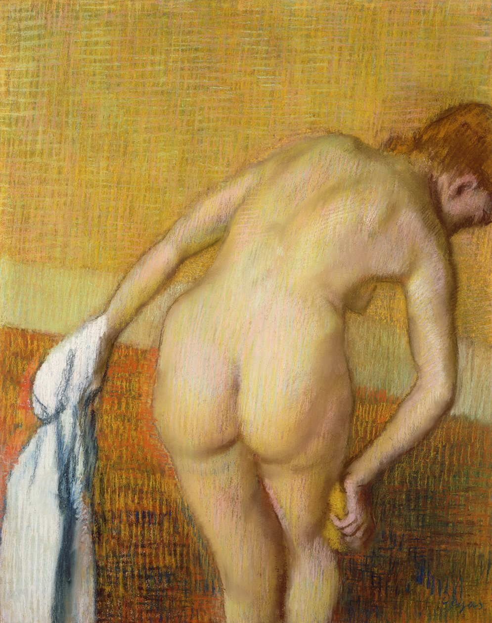 Mujer tomando un baño, 1886 de Edgar Degas