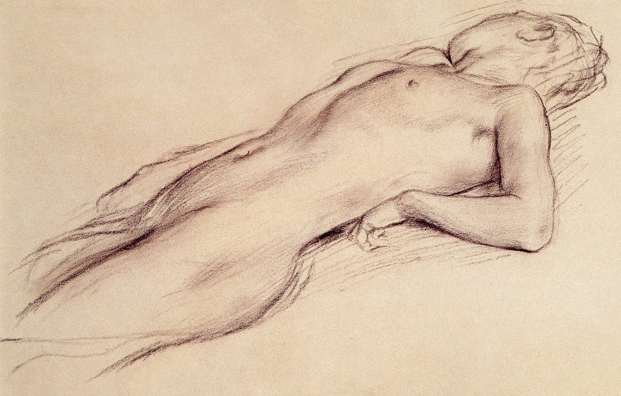 Mujer desnuda acostada de Edgar Degas