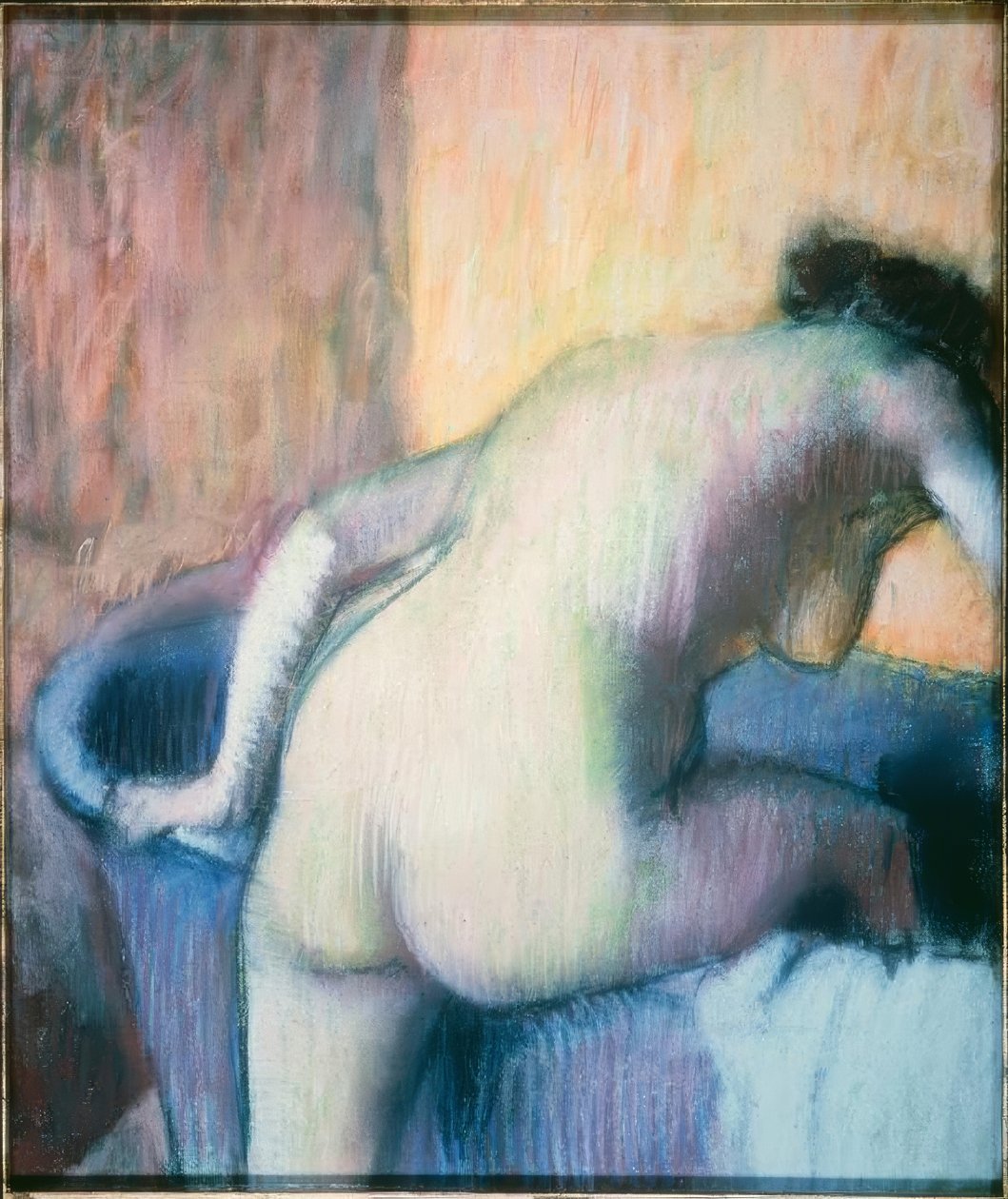 Mujer entrando en una bañera de Edgar Degas