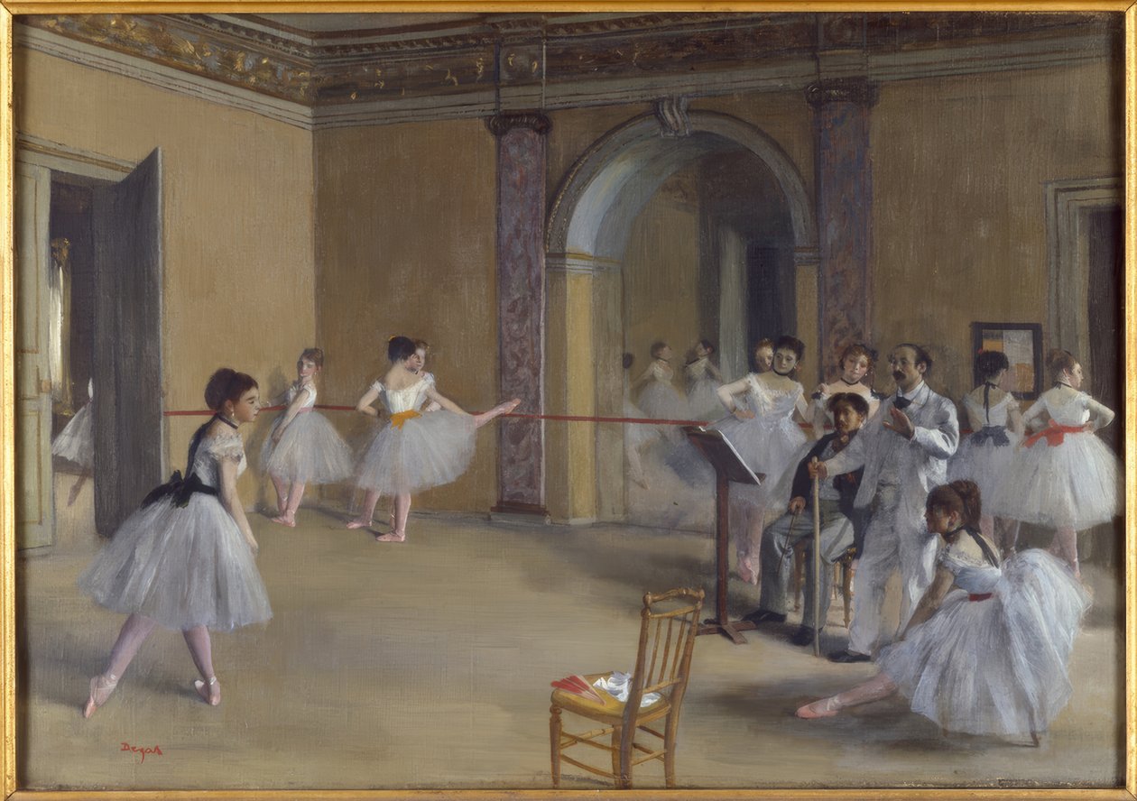 El foyer de la danza en la Ópera de la rue Le Peletier de Edgar Degas