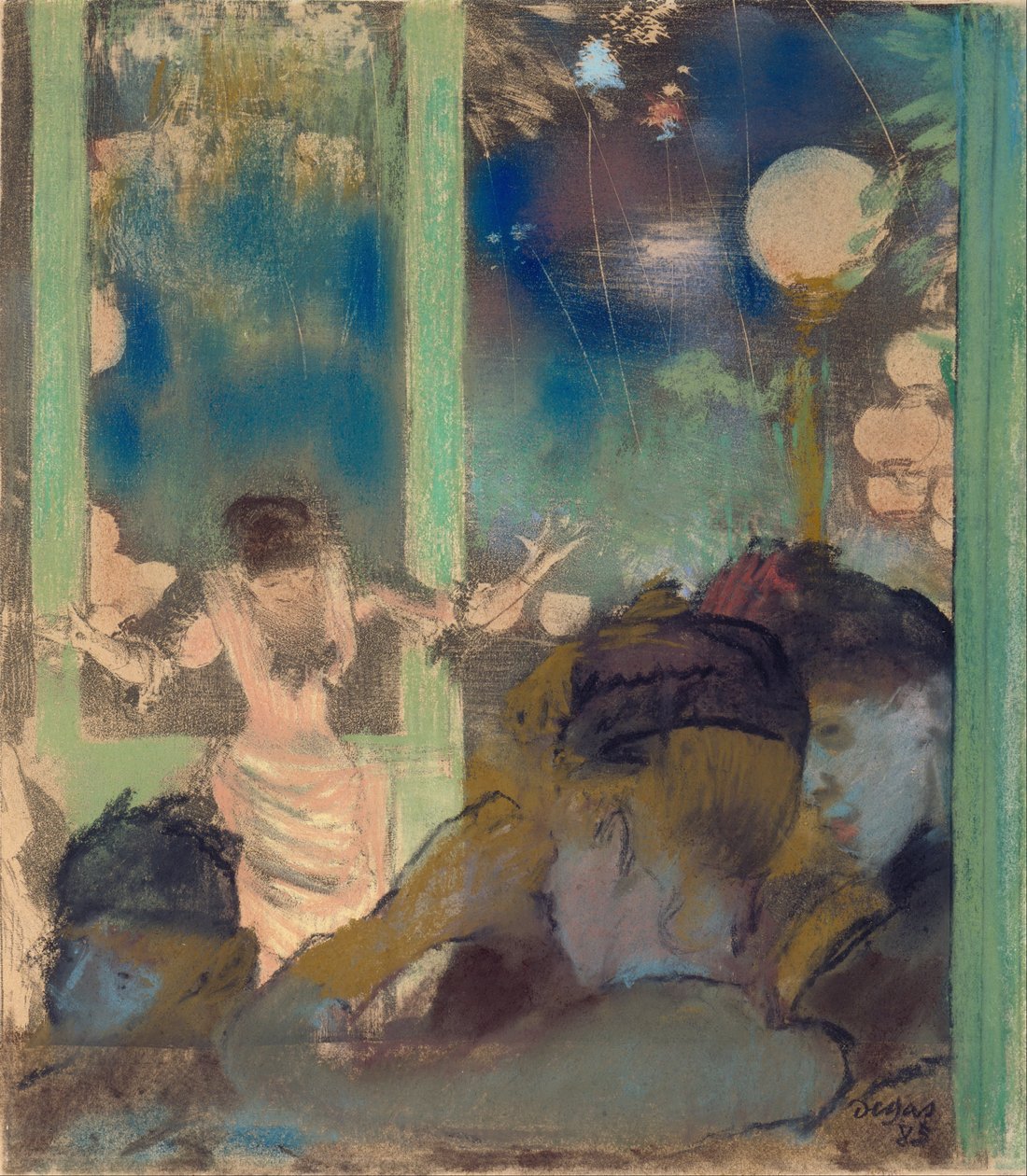 Mademoiselle Bécat en el Café des Ambassadeurs de Edgar Degas