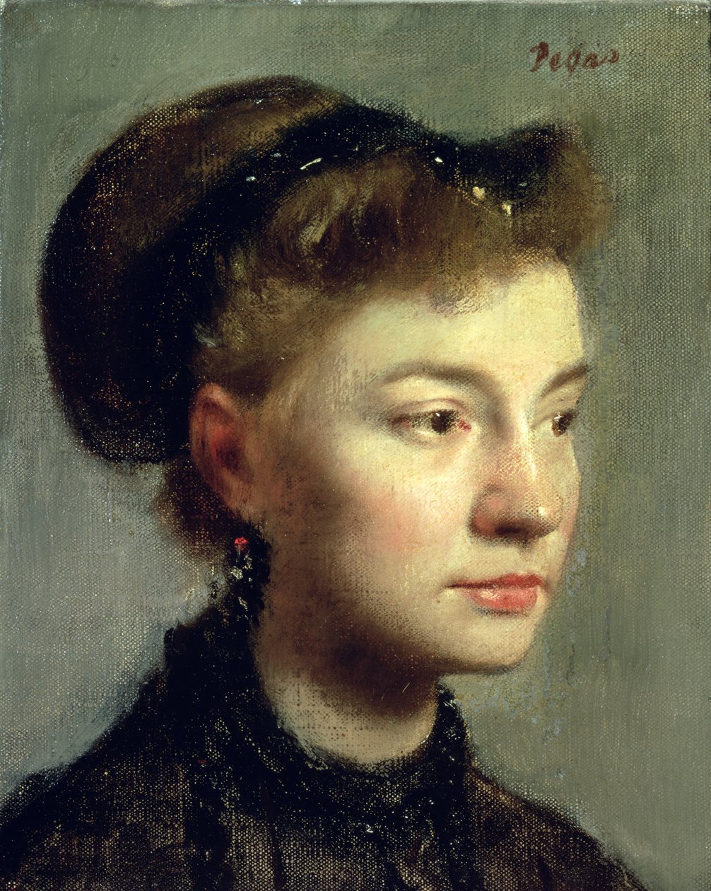 Retrato de una joven, 1867 de Edgar Degas