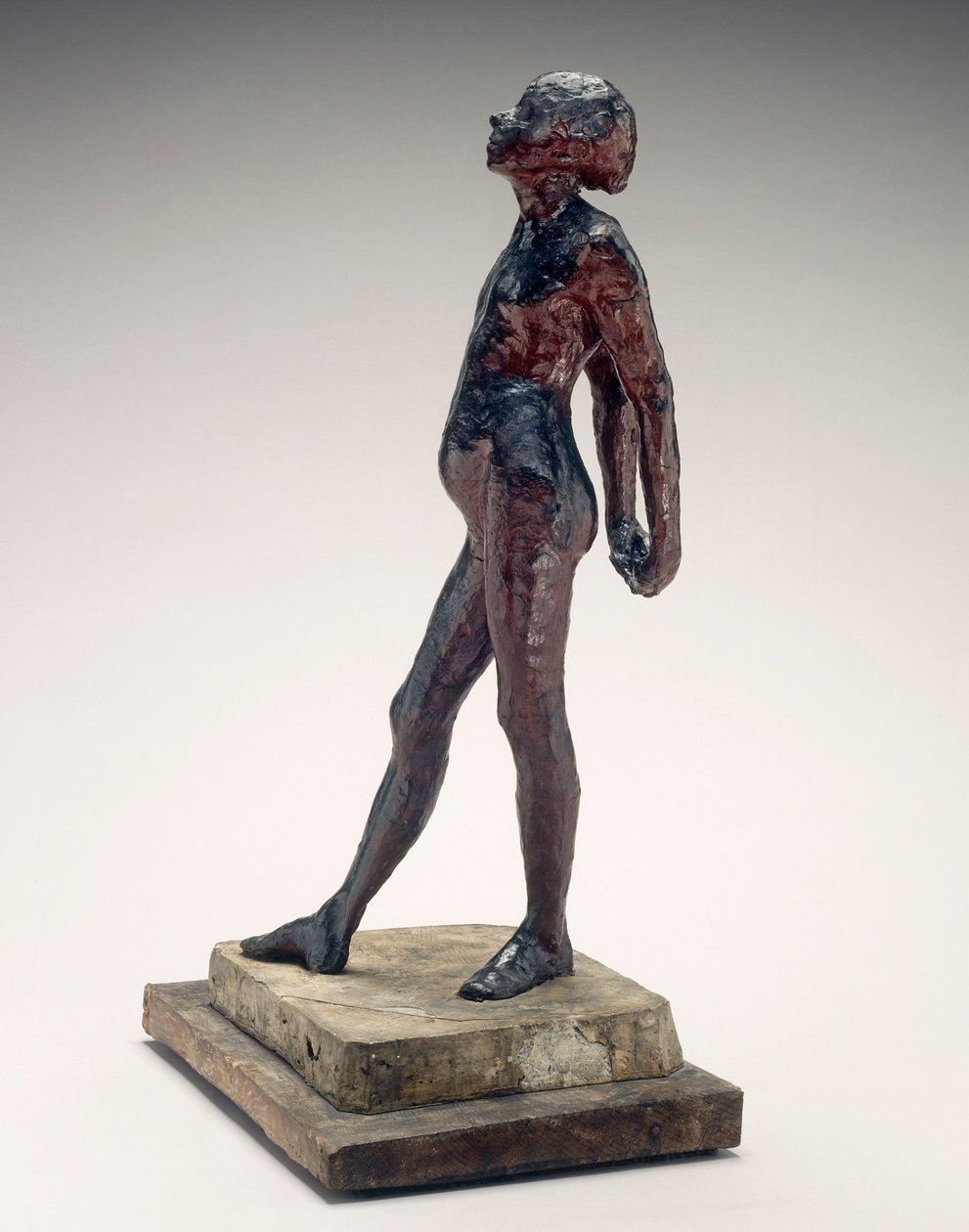 Estudio en desnudo de la pequeña bailarina de catorce años (Pequeña bailarina desnuda) c.1878-1881 de Edgar Degas