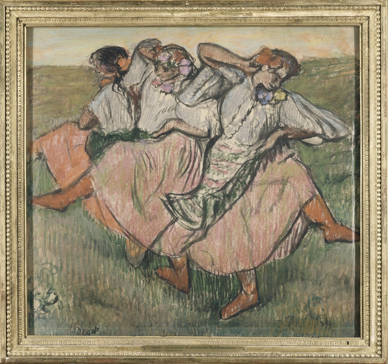 Tres Bailarines Rusos de Edgar Degas