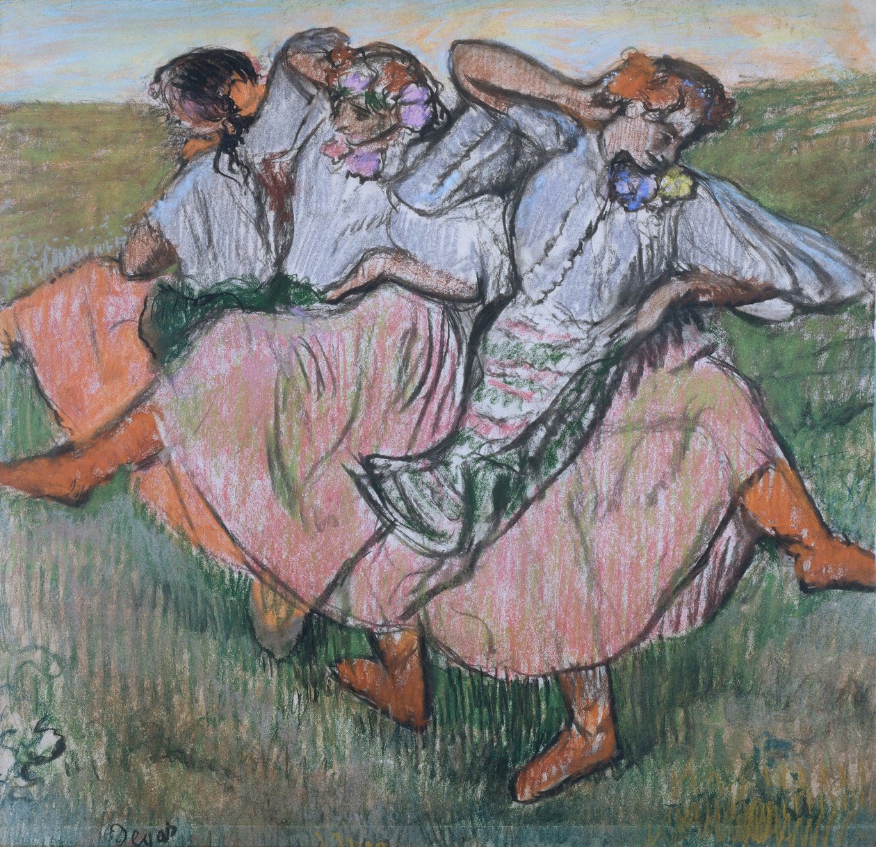 Tres bailarinas rusas de Edgar Degas
