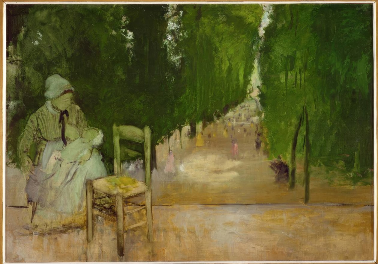 Una niñera en el jardín de Luxemburgo de Edgar Degas