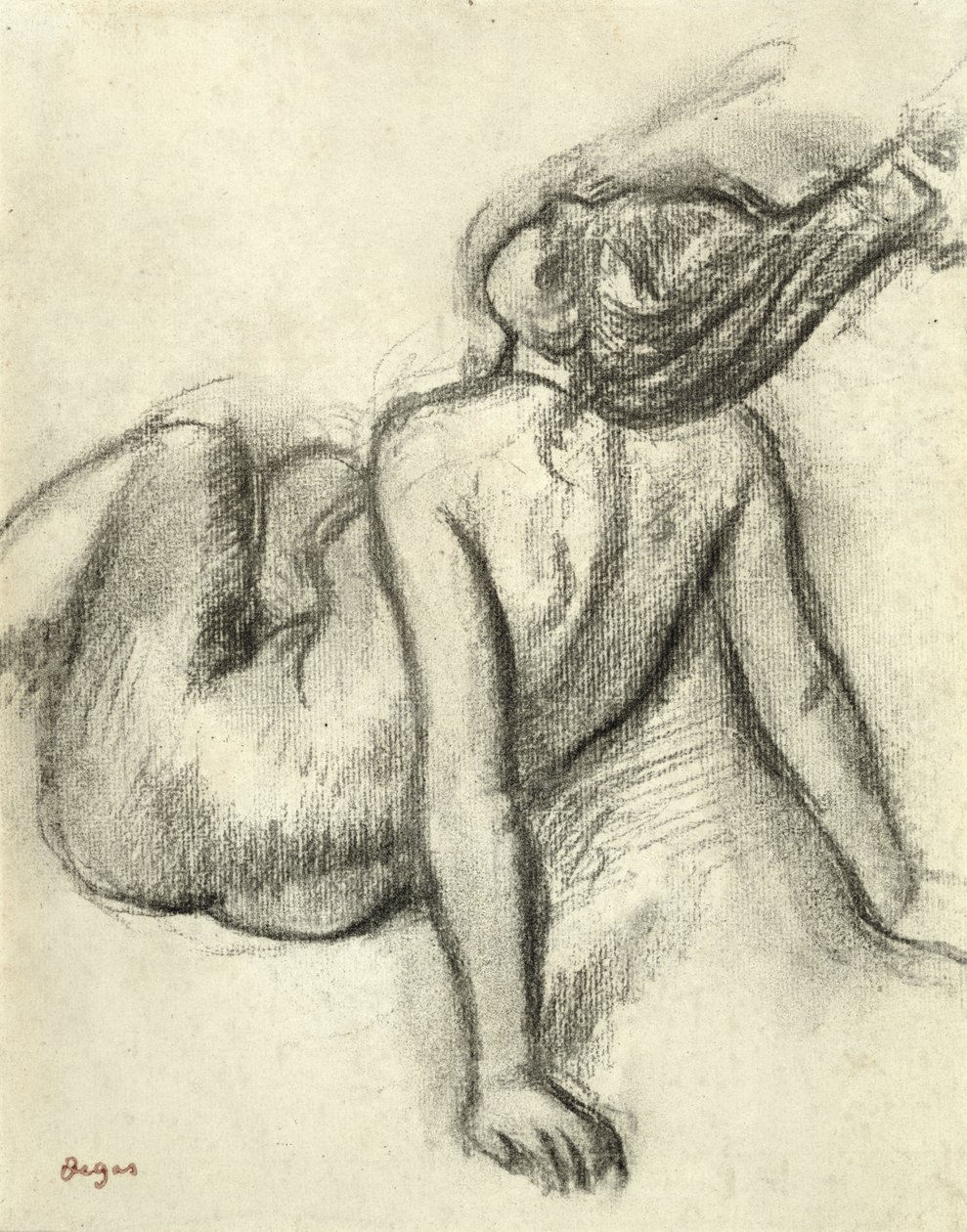 Mujer peinándose de Edgar Degas