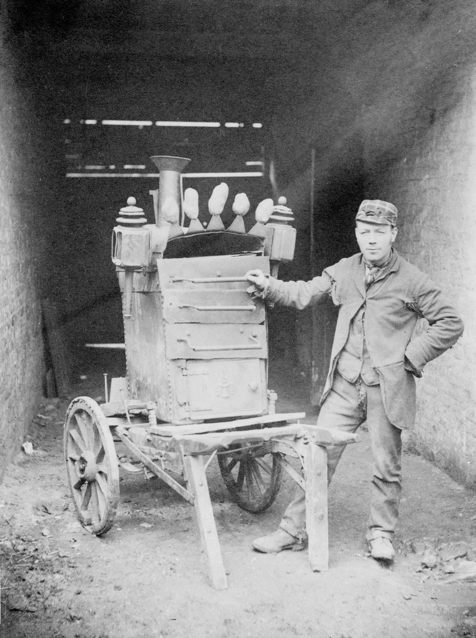 Vendedor de patatas asadas, 1892 de Edgar Scamell