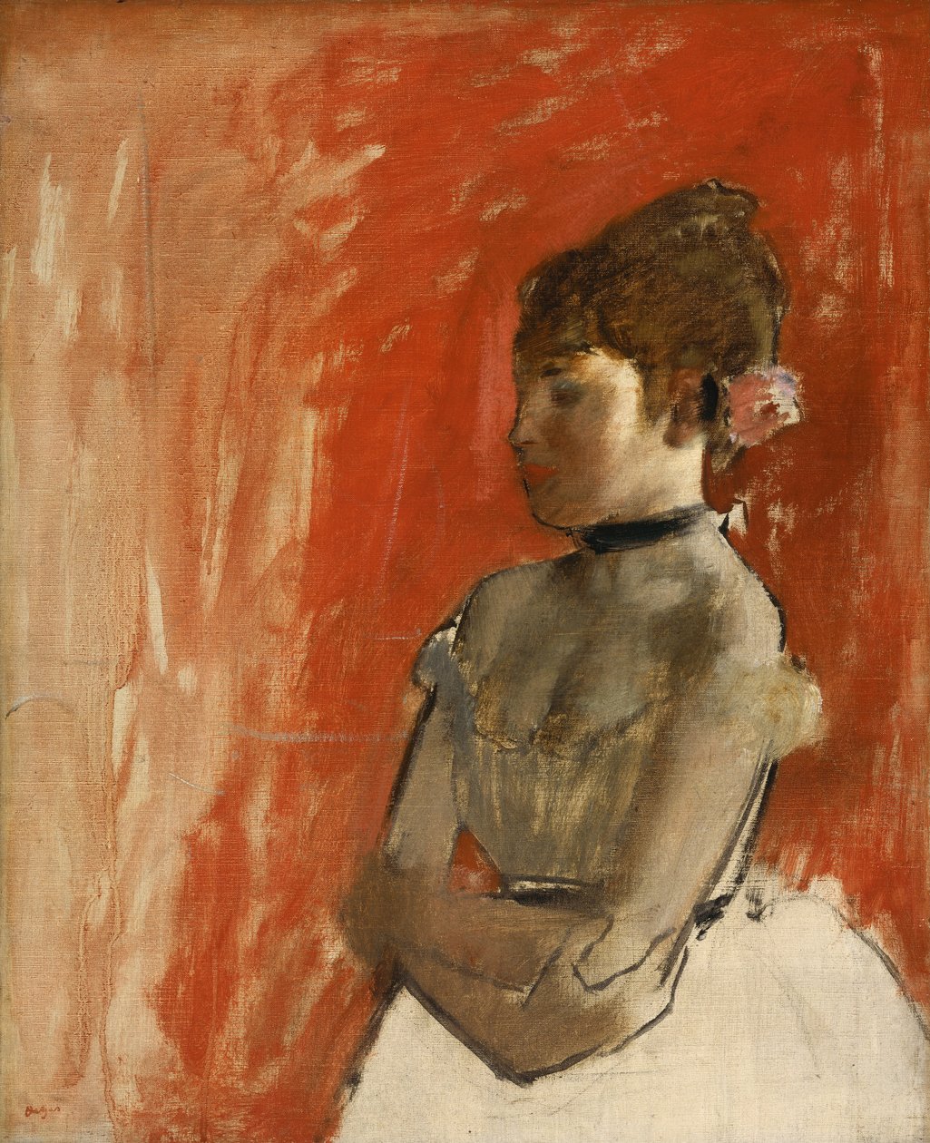 Bailarina de ballet con los brazos cruzados de Edgar Degas