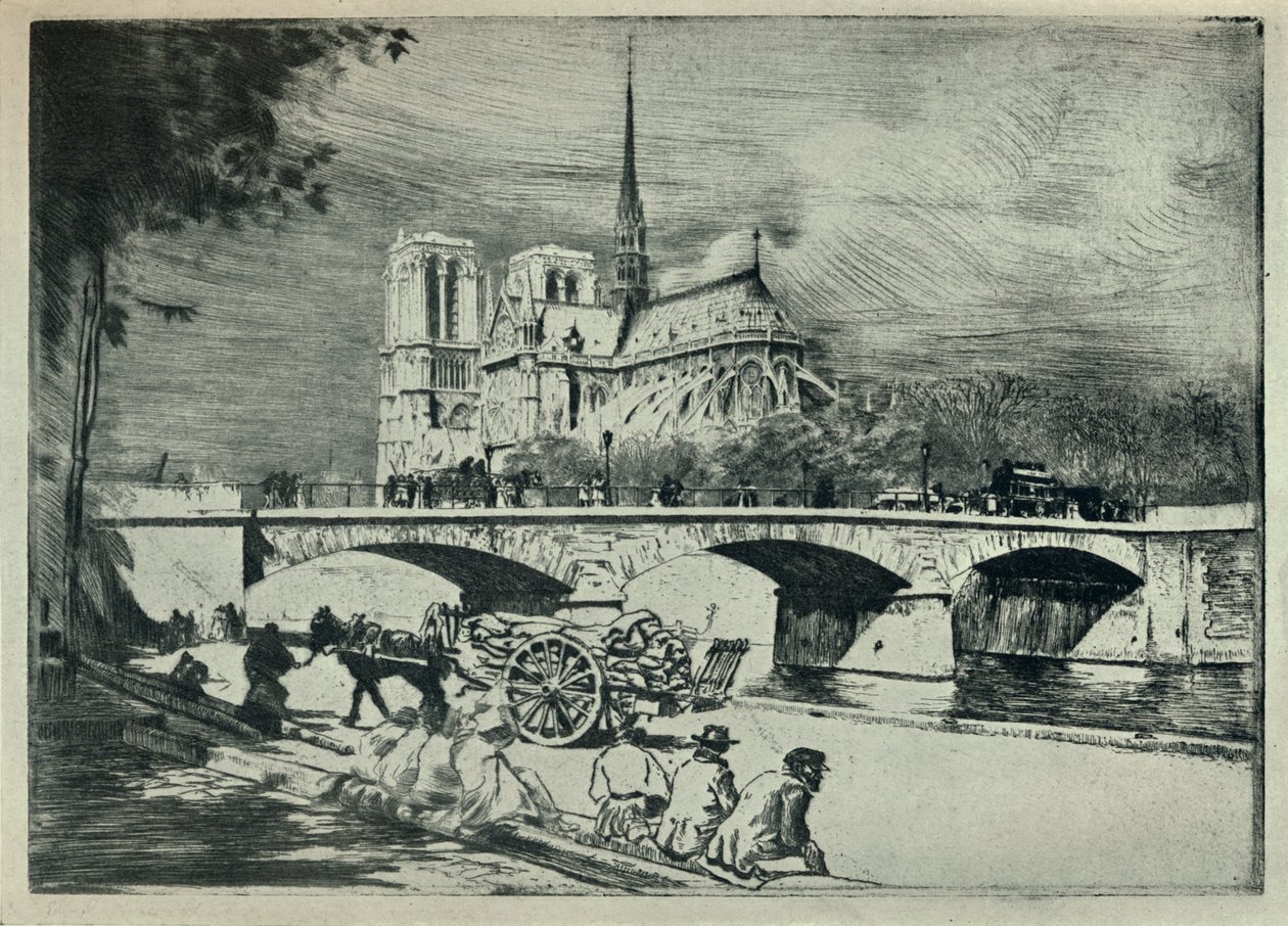 El Ábside de Notre Dame, 1915 de Edgar Chahine