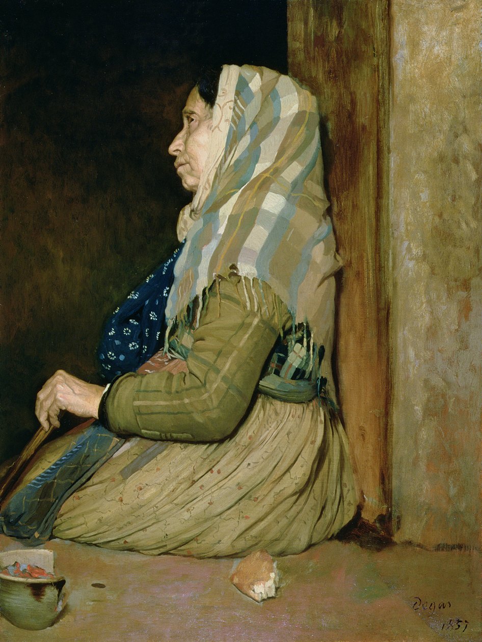 Una mendiga romana, 1857 de Edgar Degas