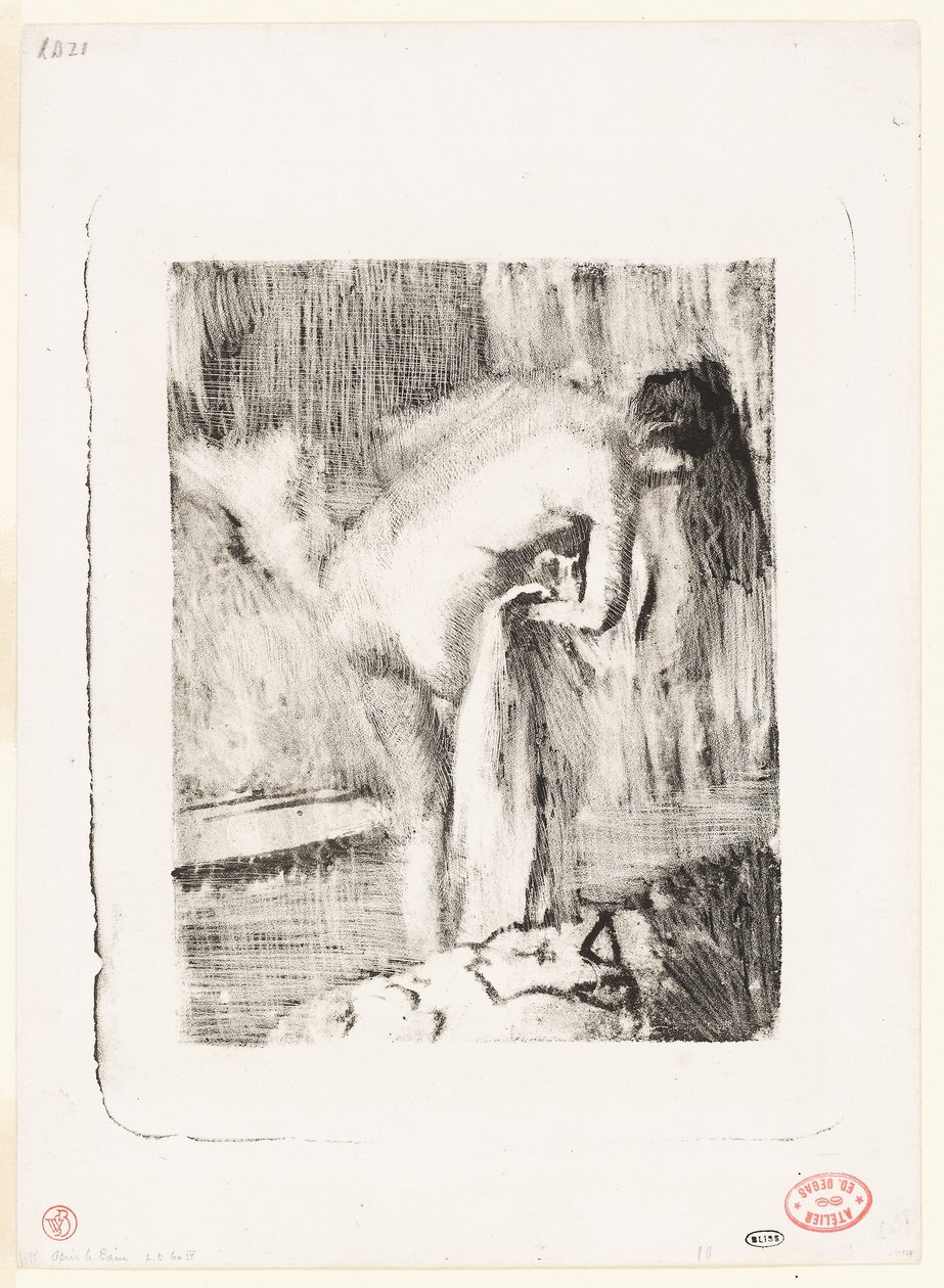 Después del baño II de Edgar Degas