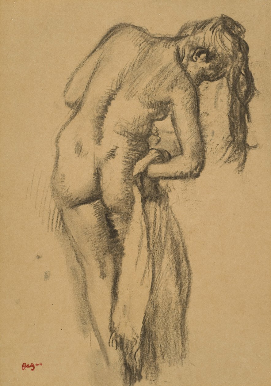 Después del baño, c.1891-92 de Edgar Degas