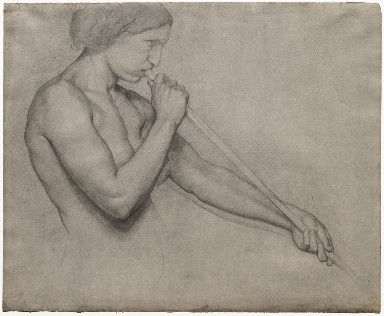 Ángel tocando la trompeta de Edgar Degas