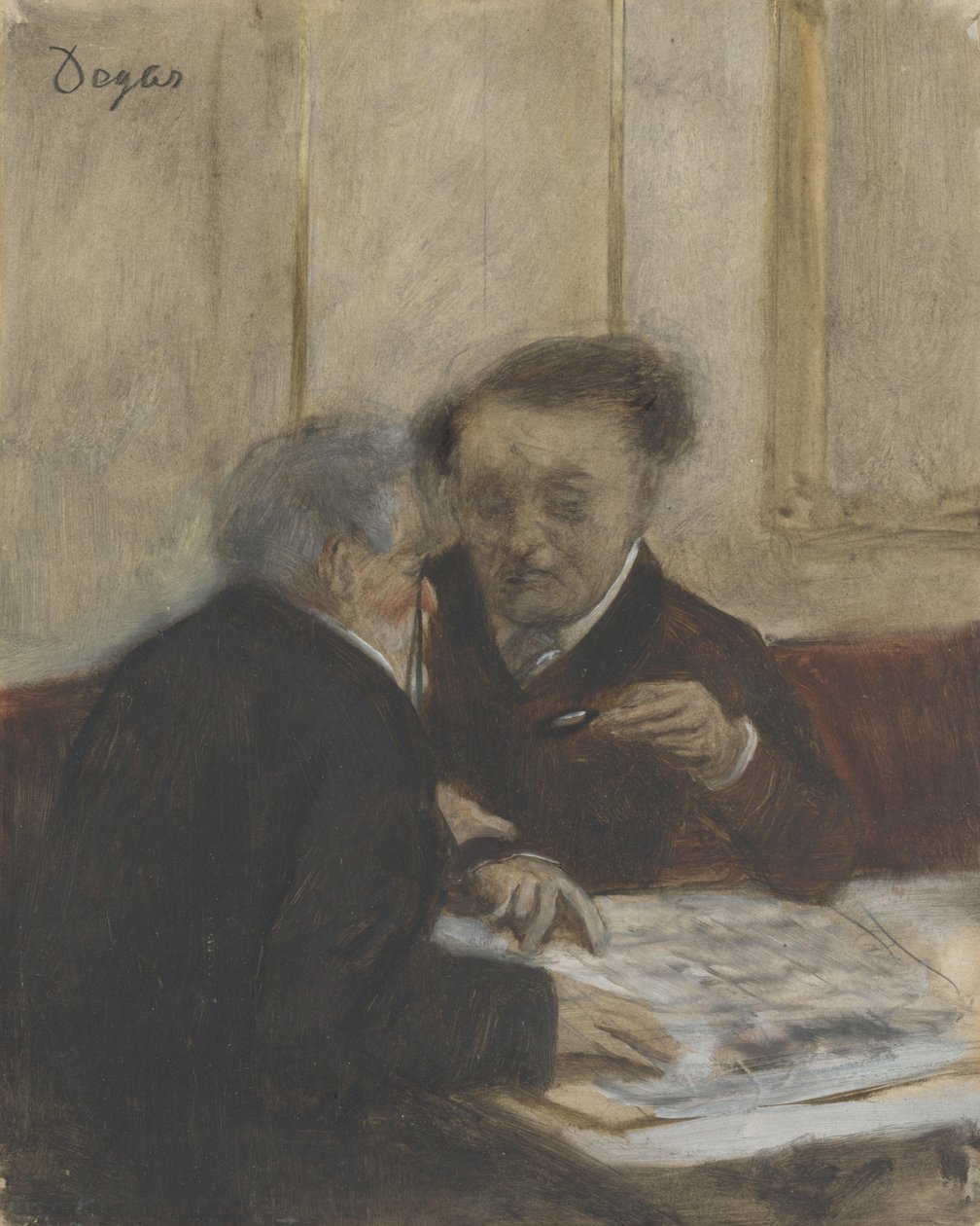 En el Café Châteaudun, c. 1870 de Edgar Degas