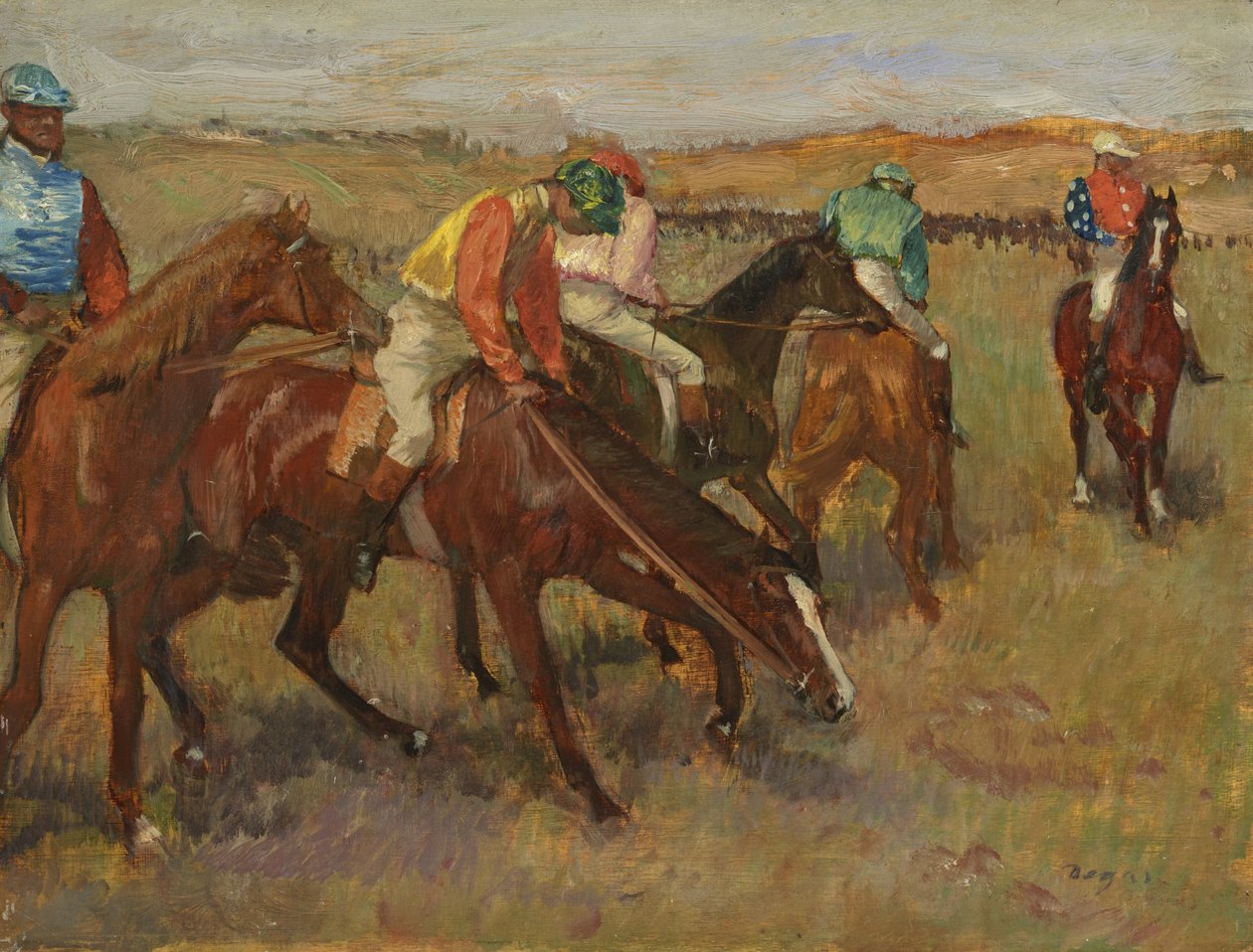 Antes de la Carrera, c.1882 de Edgar Degas