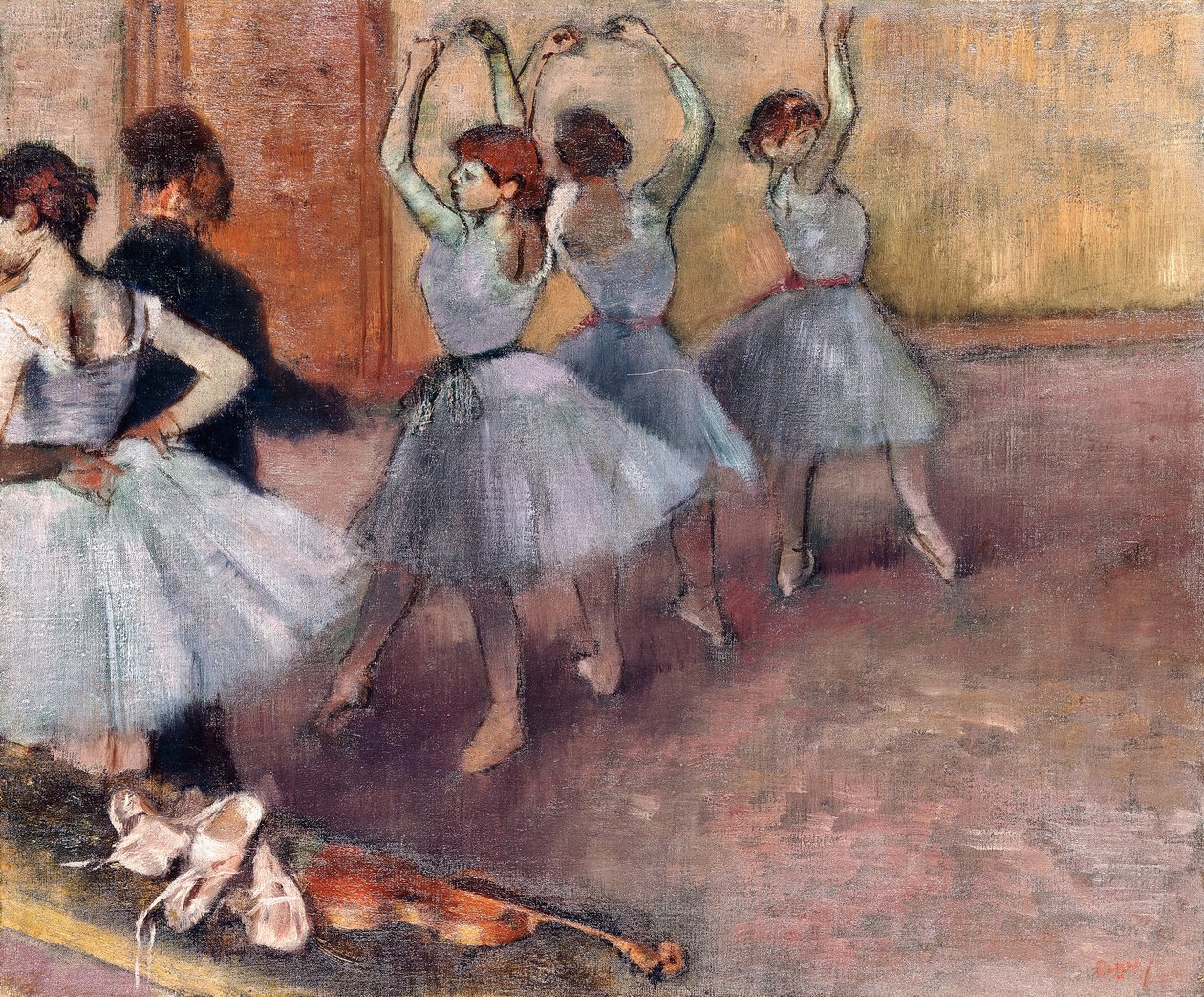 Bailarinas en tonos azules de Edgar Degas