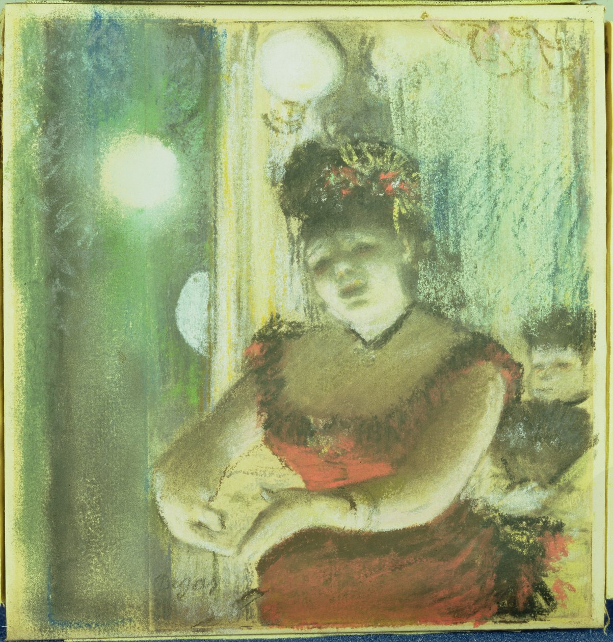 Cantante de café-concierto, c.1878 de Edgar Degas