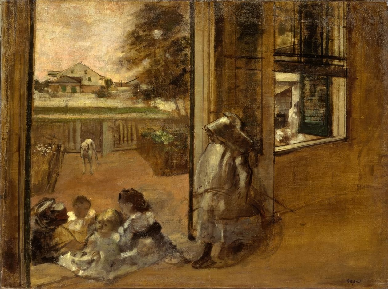 Patio de una casa (Nueva Orleans) de Edgar Degas