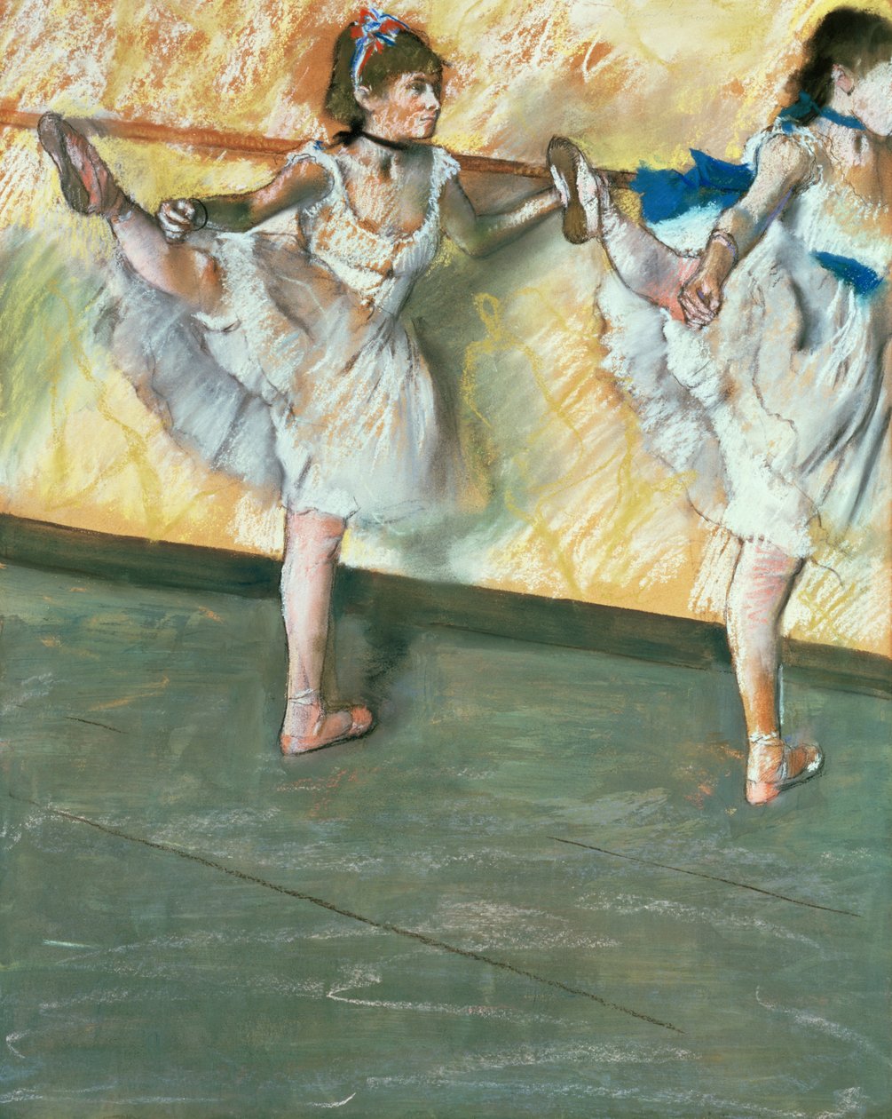 Bailarines en la barra de Edgar Degas