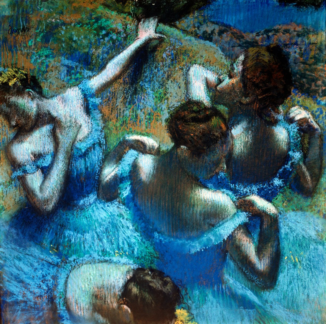Bailarinas en Azul, c. 1898 de Edgar Degas