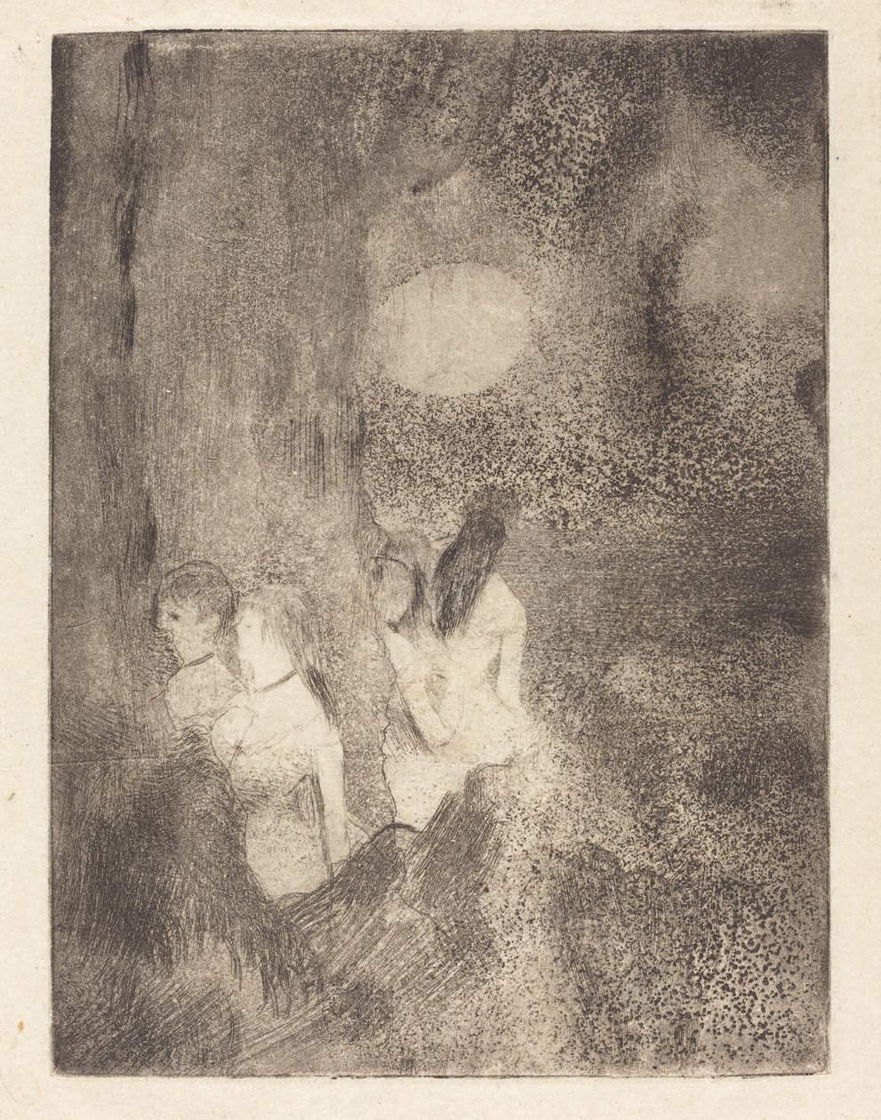 Bailarines en las alas de Edgar Degas