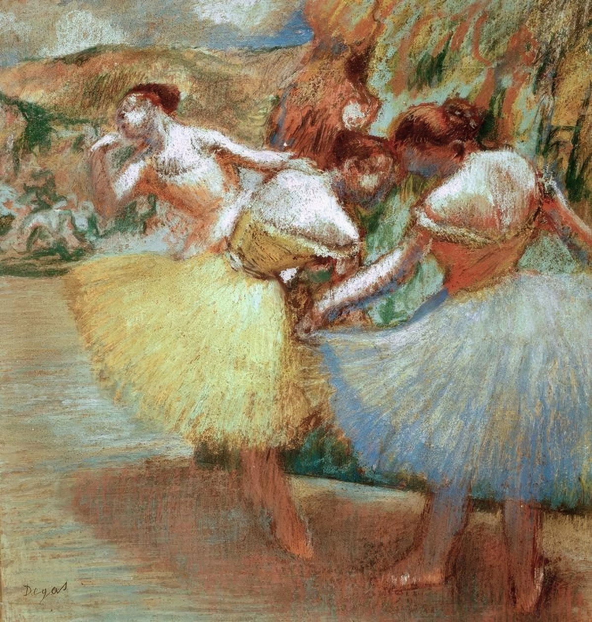 Tres bailarinas de Edgar Degas