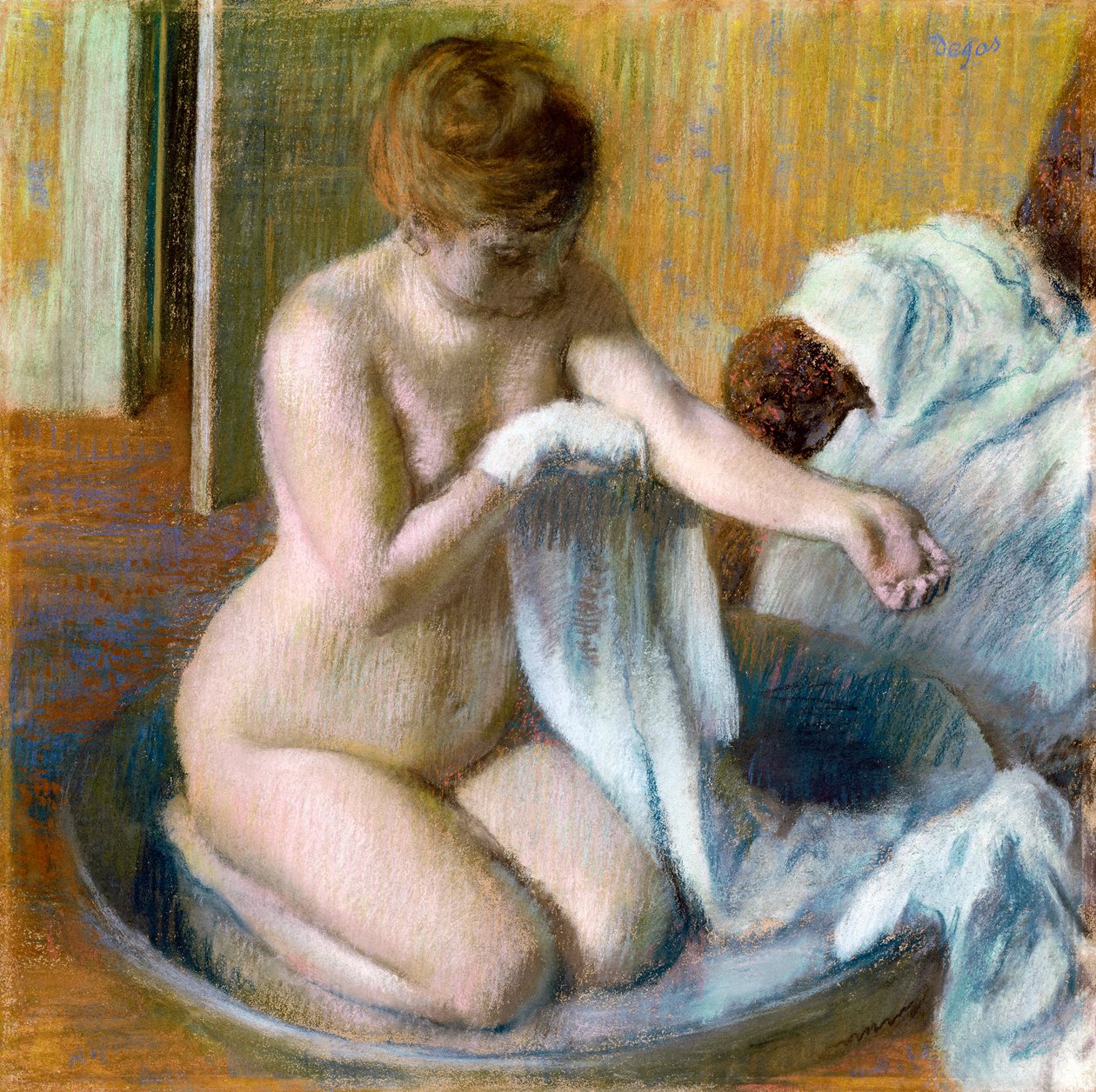 Mujer en la bañera, ca. 1883 de Edgar Degas