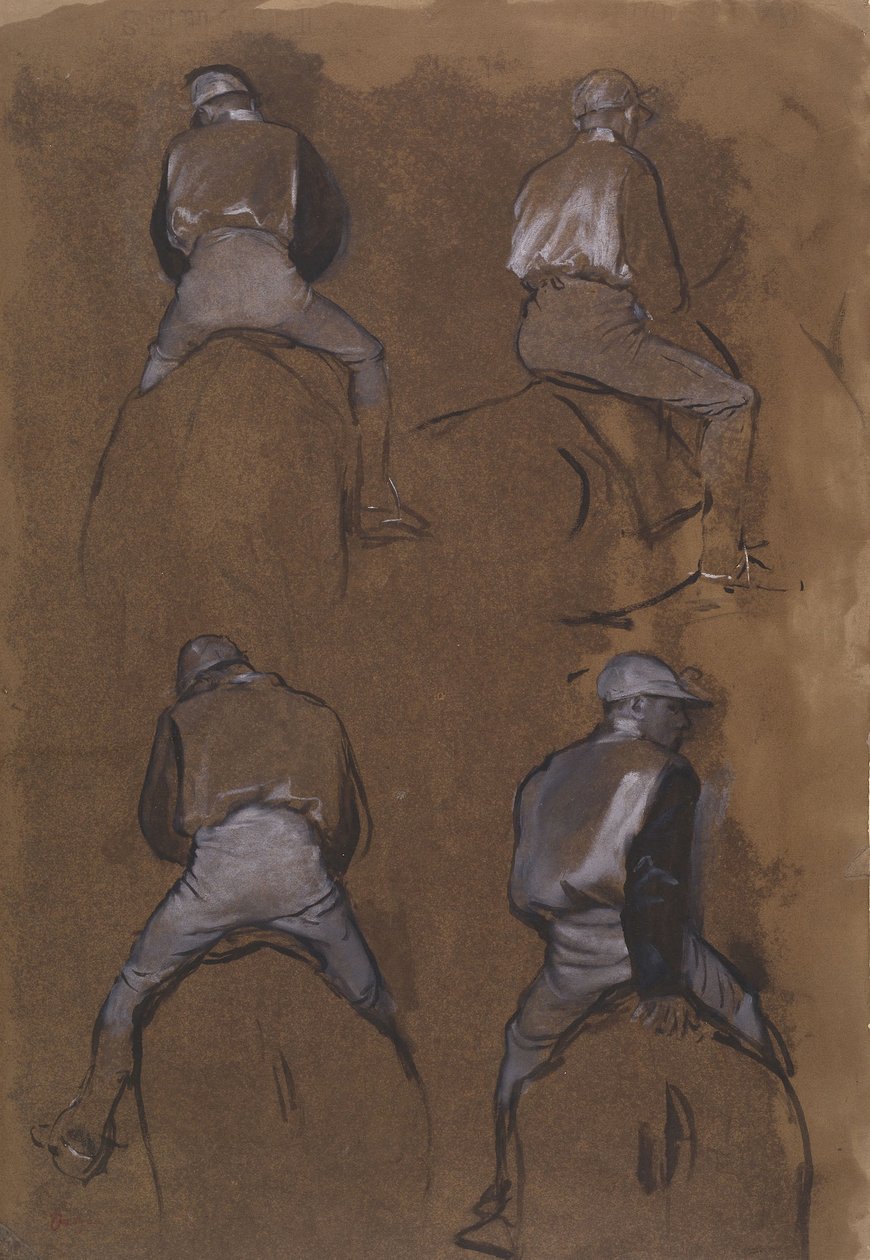 Cuatro estudios de un jinete de Edgar Degas