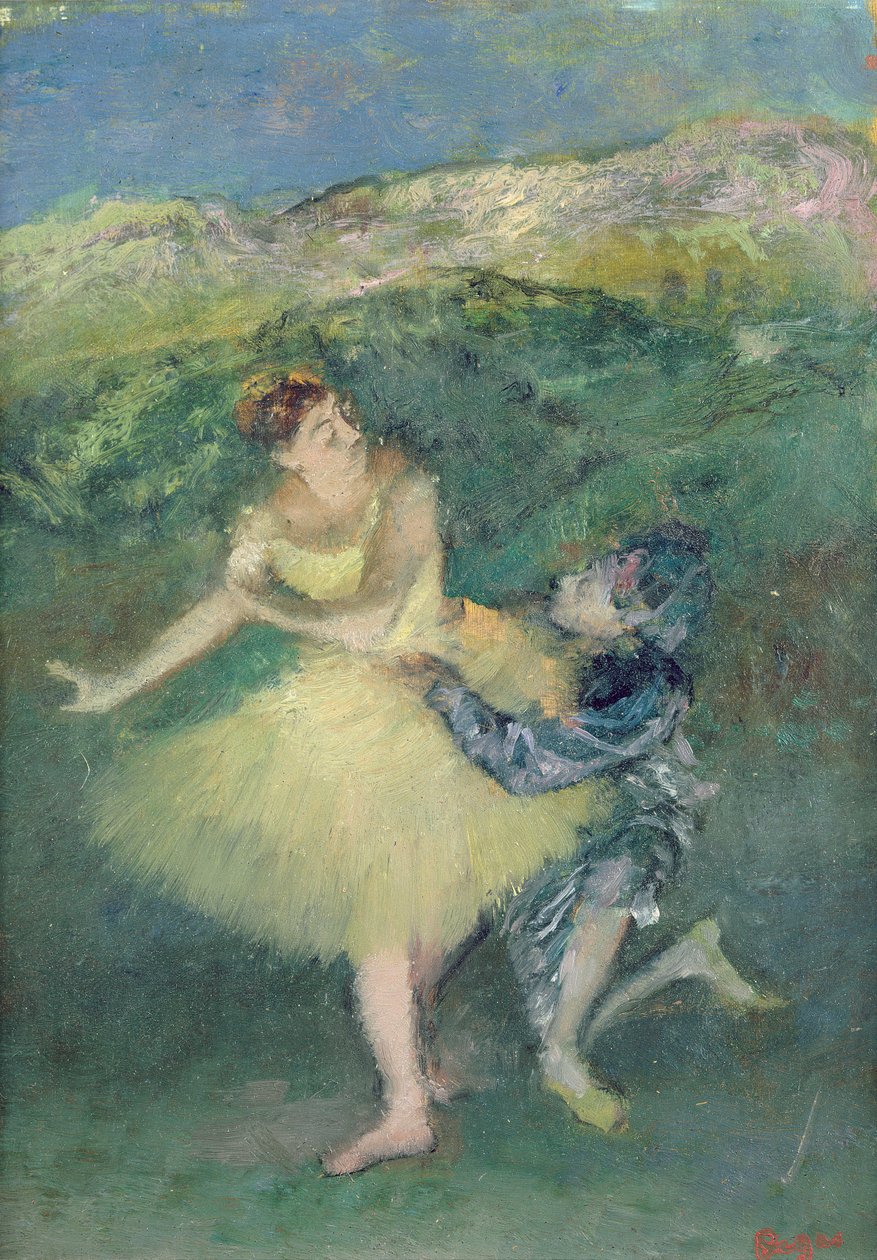 Arlequín y Colombina, c.1886-90 de Edgar Degas