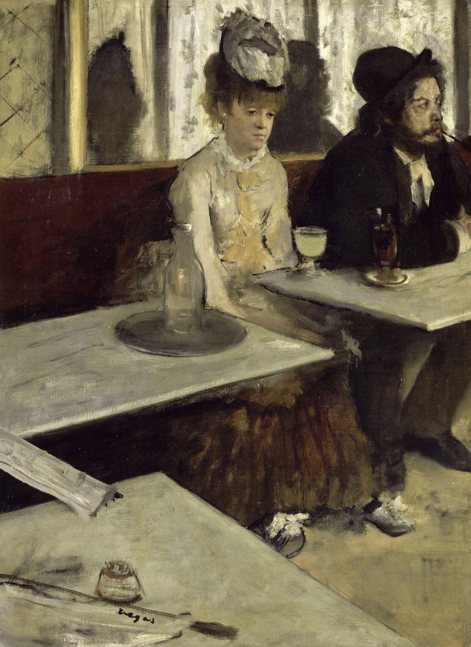 En un café de Edgar Degas