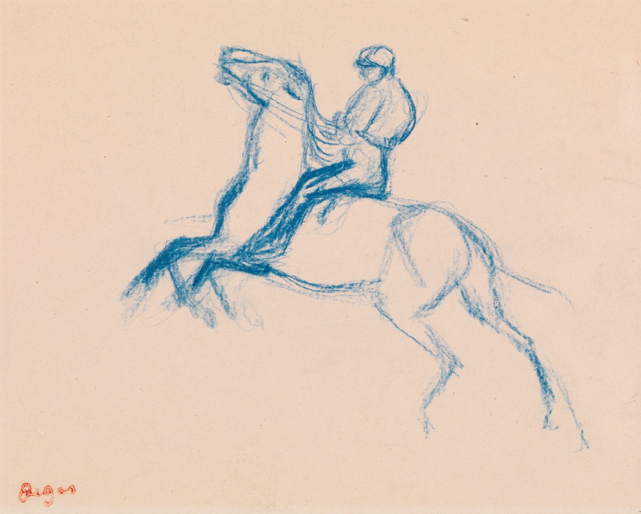 jinete a caballo de Edgar Degas
