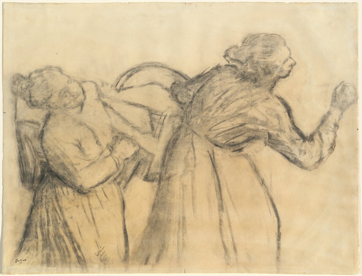 Lavandera llevando lino de Edgar Degas