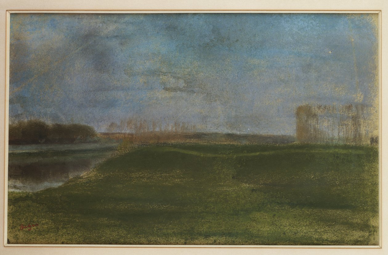Pradera junto al río de Edgar Degas