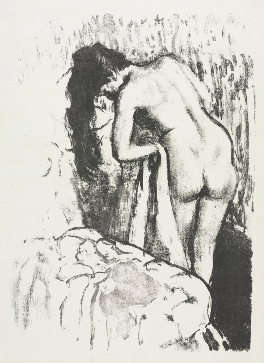 Mujer desnuda de pie, secándose de Edgar Degas