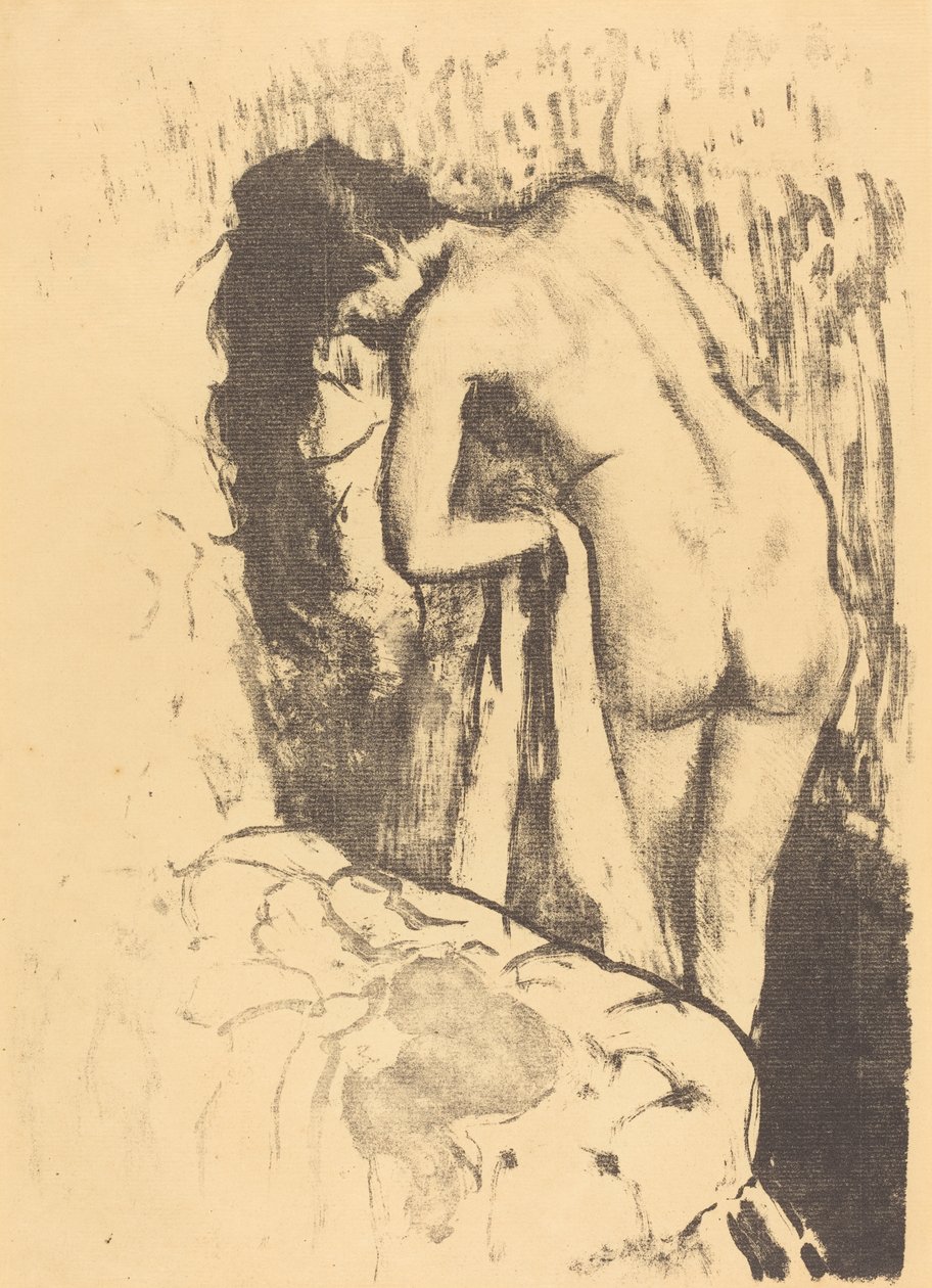 Mujer desnuda de pie, secándose de Edgar Degas