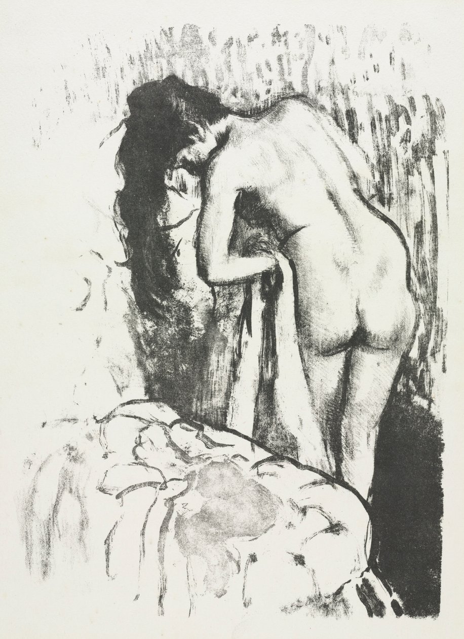 Mujer desnuda de pie, secándose de Edgar Degas