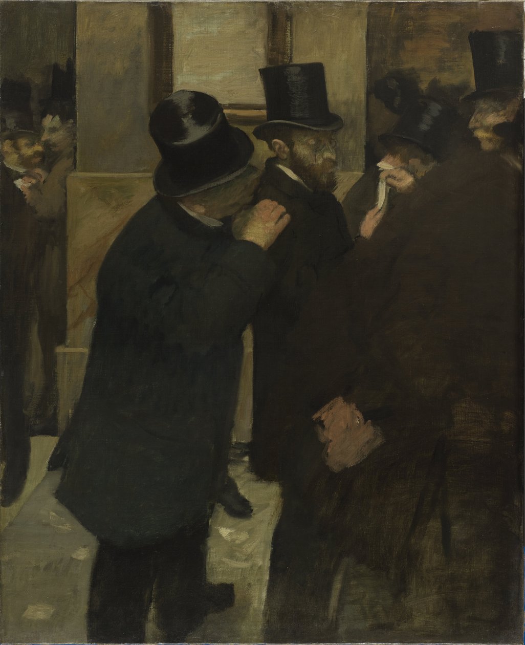 Retratos en la Bolsa de Valores, 1878-1879 de Edgar Degas