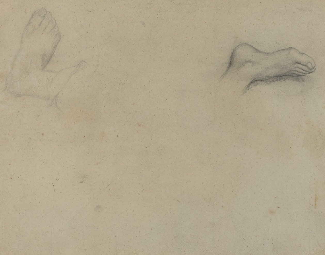 Estudios de pies (verso) de Edgar Degas