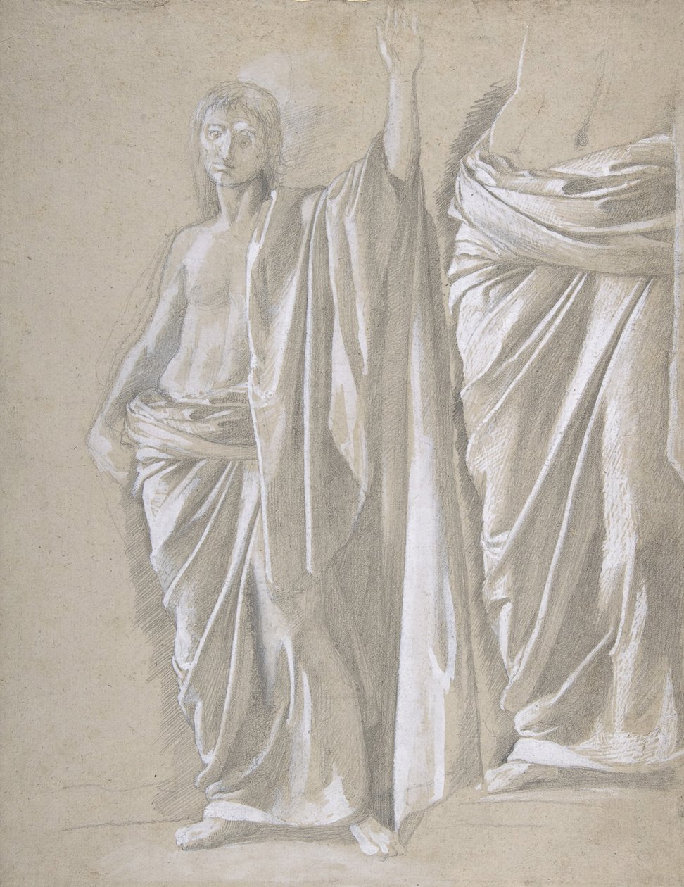 Estudio de una figura drapeada de Edgar Degas