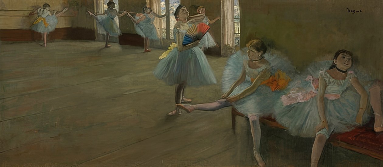 Bailarinas en una sala de ensayo. Alrededor de 1880 de Edgar Degas
