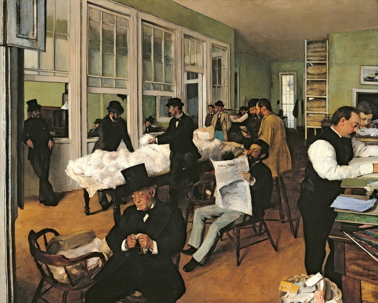 La Bolsa de Algodón, Nueva Orleans de Edgar Degas