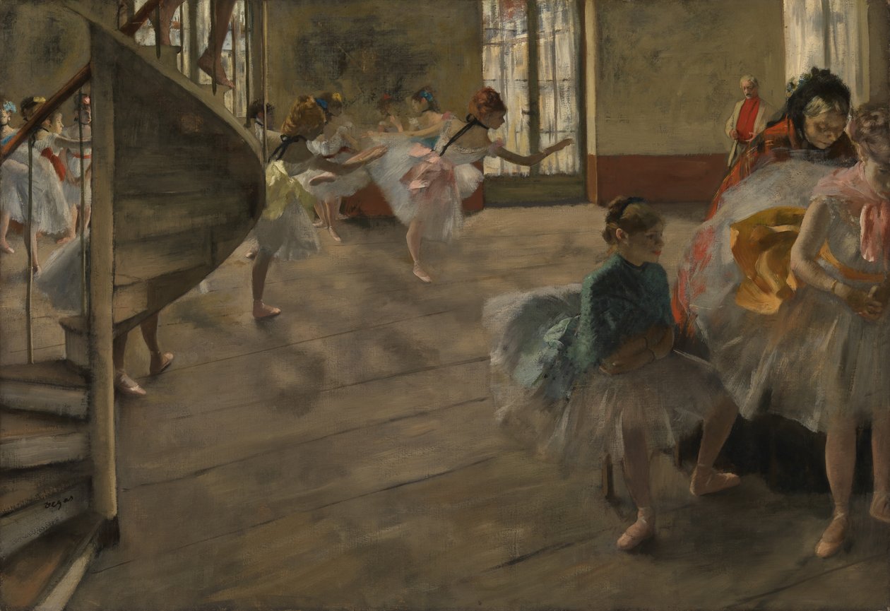 El ensayo, c.1877 (óleo sobre lienzo) de Edgar Degas