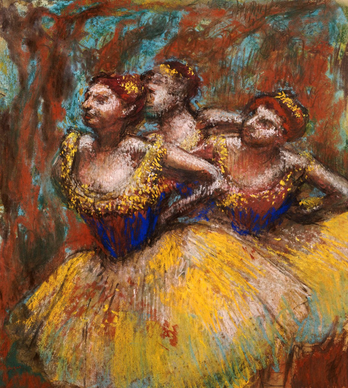 Tres bailarinas de Edgar Degas